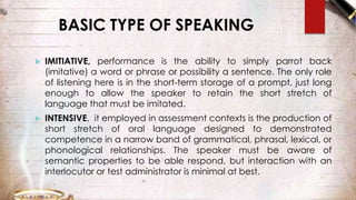 Assessing Speaking | PPTX