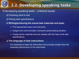 Assessing speaking | PPTX