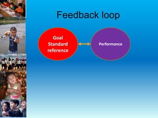 Feedback loop
Goal
Standard
reference
Performance
 