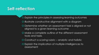 Assessing student learning outcomes | PDF