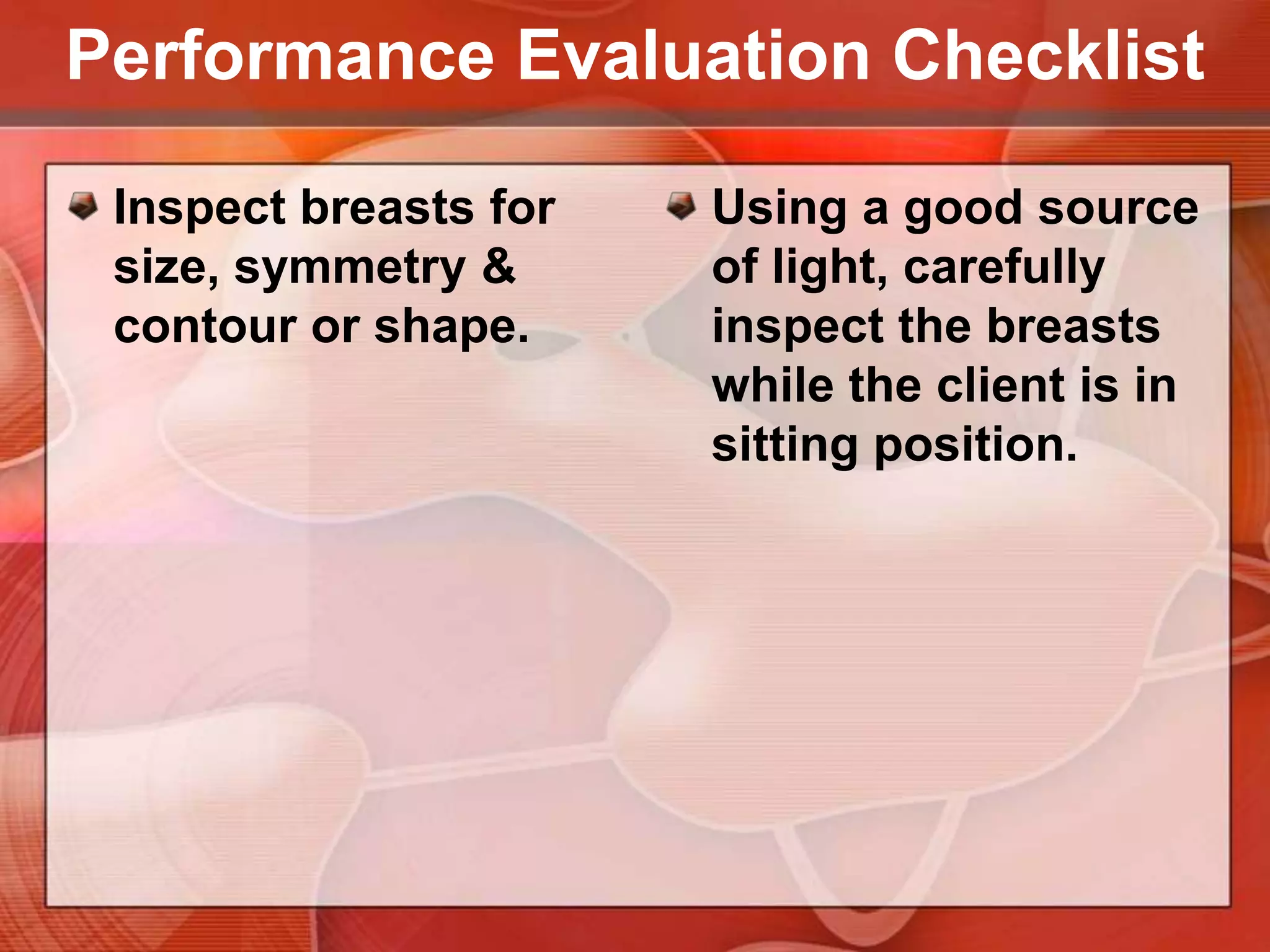 Performance Evaluation Checklist