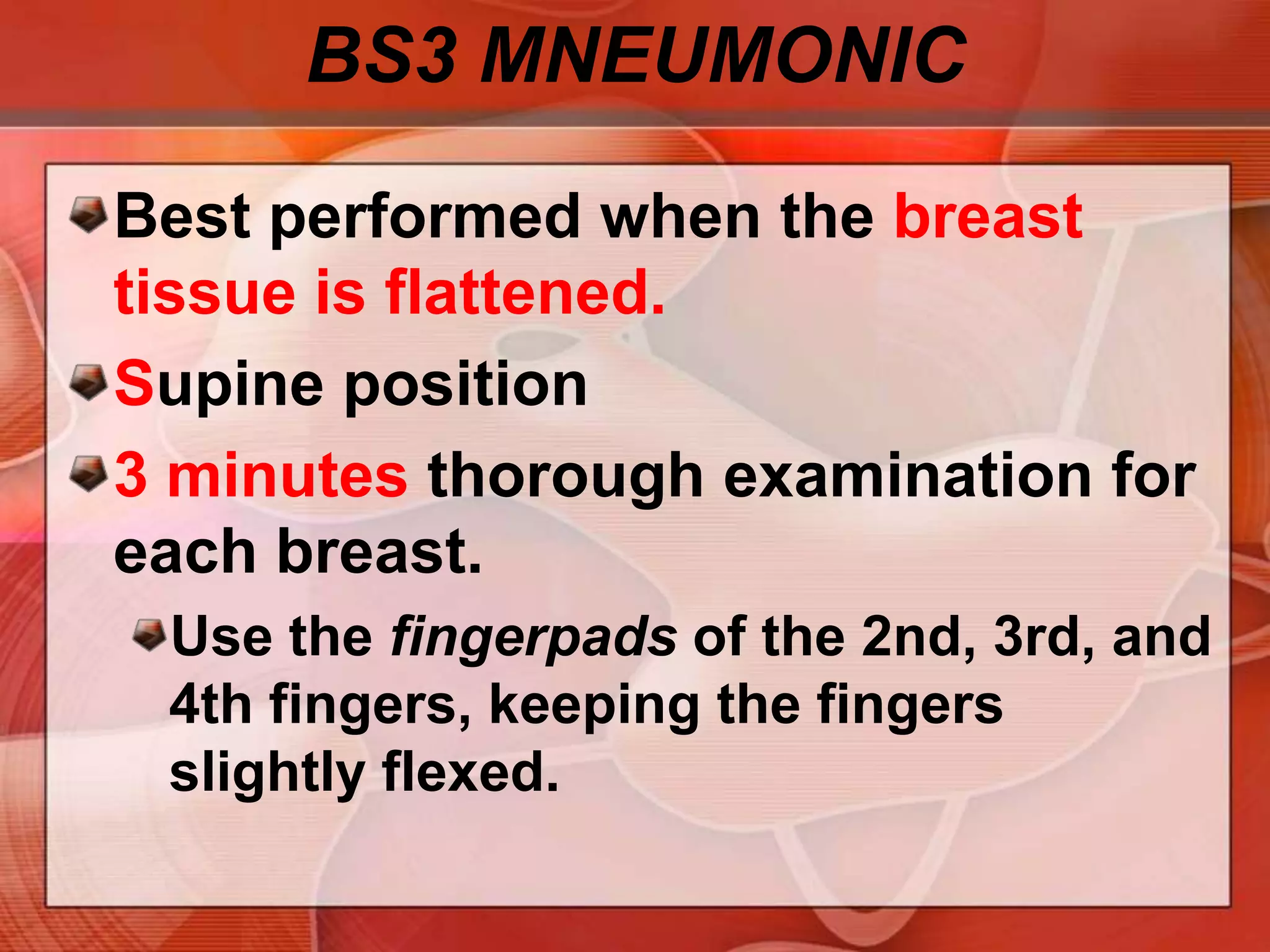 palpationASSESSMENT TECHNIQUES