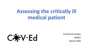 Assessing the critically ill medical patient | PPTX