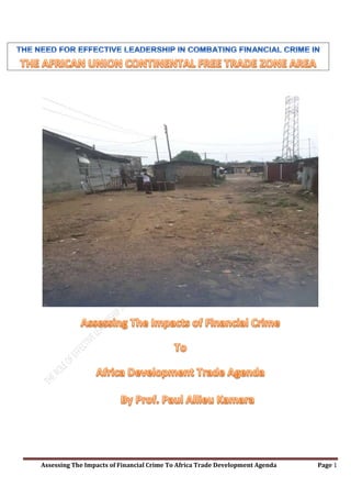 Assessing The Impacts of Financial Crime To Africa Trade Development Agenda Page 1
 