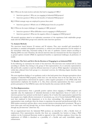 Assessing The Industrial PhD Stakeholder Insights | PDF