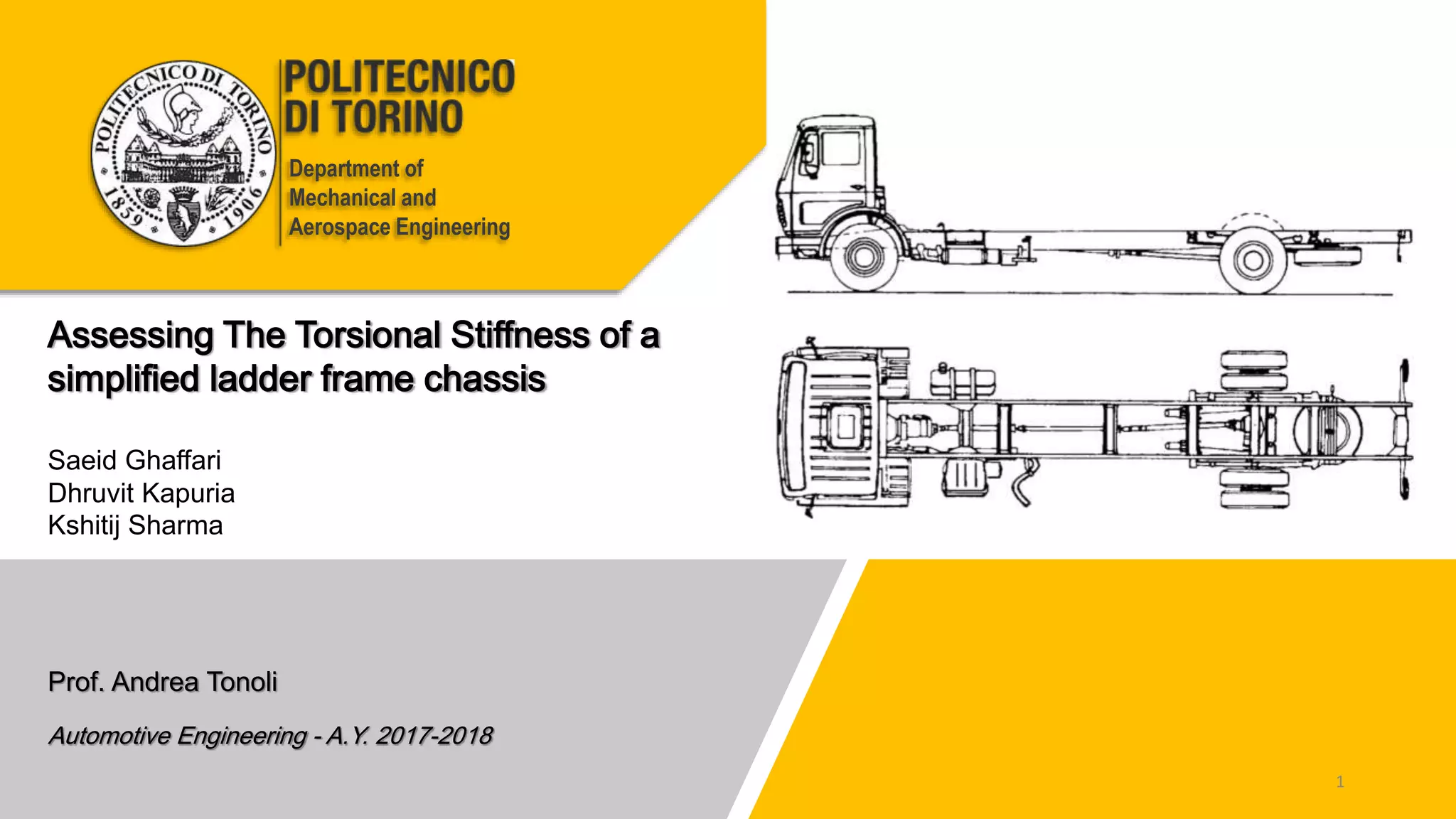 Assessing the torsional stiffness of a simplified ladder frame chassis