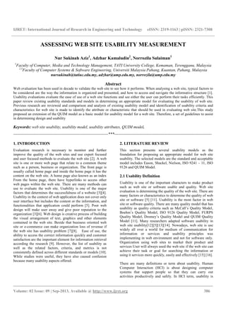 Assessing web site usability measurement | PDF