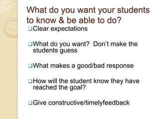 Pre Assessments…KWL charts (Graphic Organizers)Grafitti WallYes/No CardsWord SplashTurn and TalkSource: http://www.saskschools.ca/curr_content/constructivism/how/preassessment.html