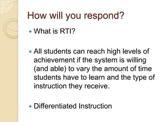 How will the student know they have reached the goal?