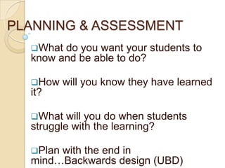 PLANNING & ASSESSMENT ,[object Object]
