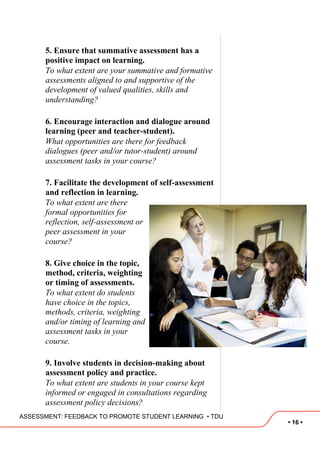 Assessment. feedback to promote effective learning | PDF