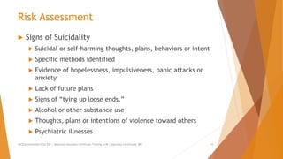 Counselor Risks Assessment-Addiction Counselor Exam Review | PPTX