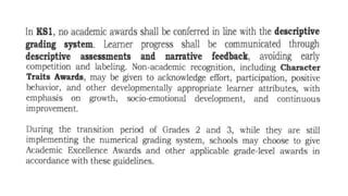 Comprehensive Overview of Revised K to 12 Assessment, Grading, and ...