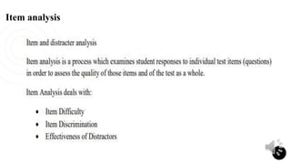 Item analysis
 