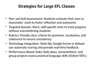 Comprehensive Assessment and Feedback Strategies in EFL Teaching | PPTX