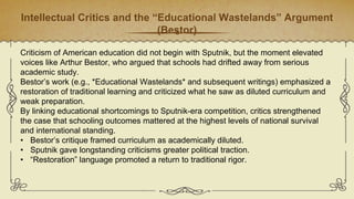 Assessment, Accountability, and Historical Factors: From Sputnik to ...