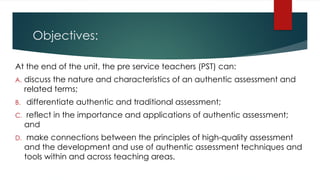 Comprehensive Guide to Authentic Assessment in Education | PPTX