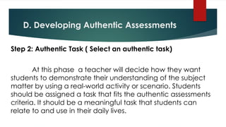 Comprehensive Guide to Authentic Assessment in Education | PPTX