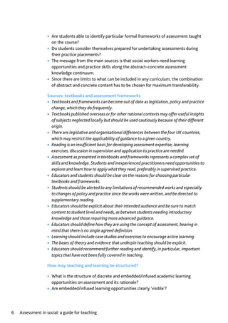 Assessment in Social work: A guide for learning and teaching