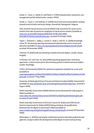 Assessment in Social work: A guide for learning and teaching