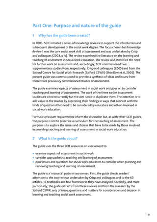 Assessment in Social work: A guide for learning and teaching