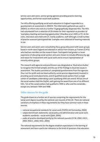 Assessment in Social work: A guide for learning and teaching