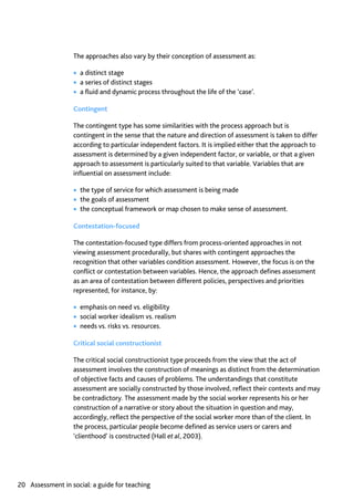 Assessment in Social work: A guide for learning and teaching