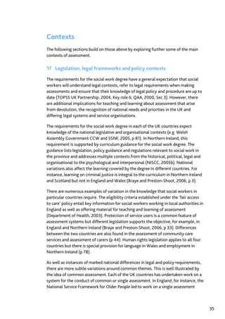 Assessment in Social work: A guide for learning and teaching