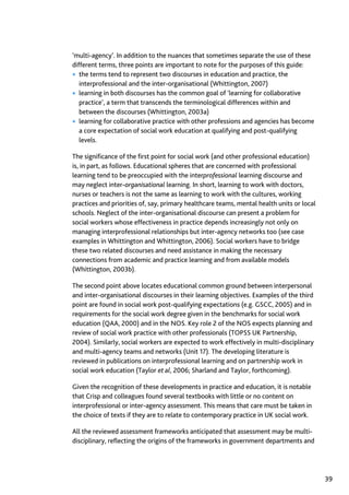 Assessment in Social work: A guide for learning and teaching