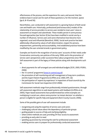 Assessment in Social work: A guide for learning and teaching