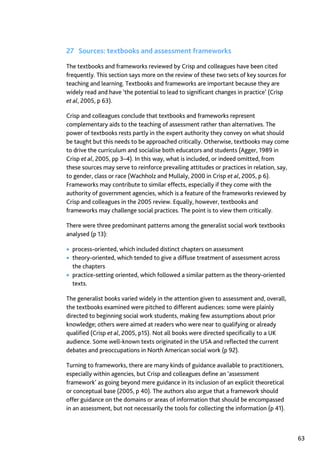 Assessment in Social work: A guide for learning and teaching