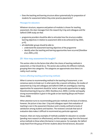 Assessment in Social work: A guide for learning and teaching