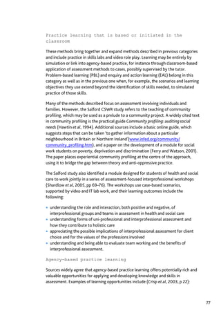 Assessment in Social work: A guide for learning and teaching