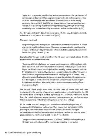 Assessment in Social work: A guide for learning and teaching