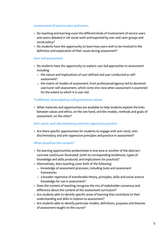 Assessment in Social work: A guide for learning and teaching