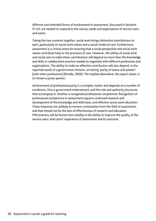 Assessment in Social work: A guide for learning and teaching