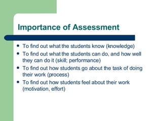 Assessment Of Student Learning | PPT