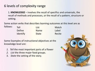 Assessment 1 (Blooms Taxonomy) | PPTX