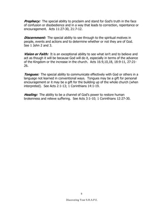 Assessment 1 spiritual gifts 2 | PDF