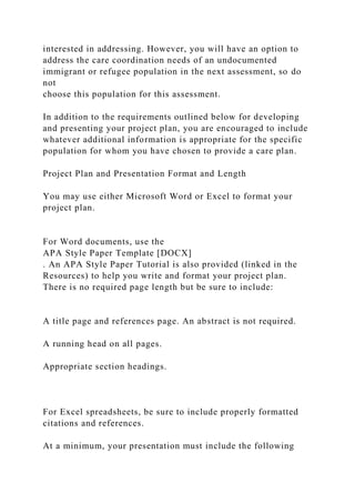 Assessment 1 this assignment leads to assessment 2 and 3. .docx