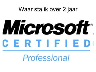 Waar sta ik over 2 jaar 
