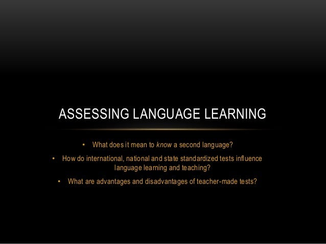 Assessing Language Learning