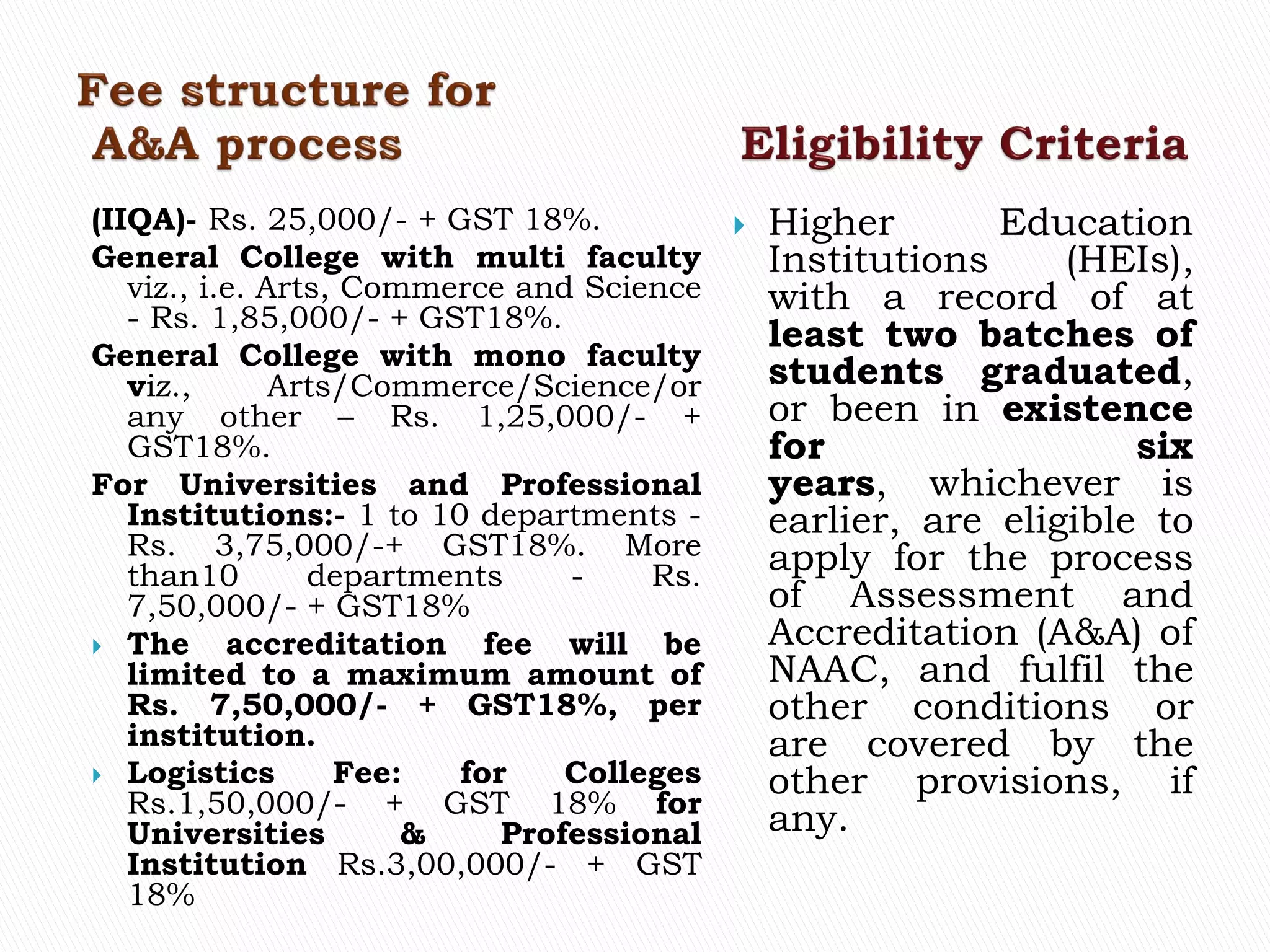 Assessment & Accreditation Process of NAAC in Revised Accreditation ...