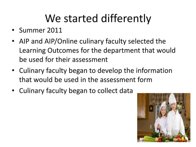 Culinary Arts Assessment Challenge | PPT