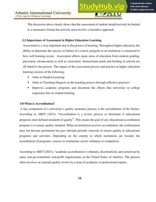 Assessment And Accreditation In Higher Education | PDF