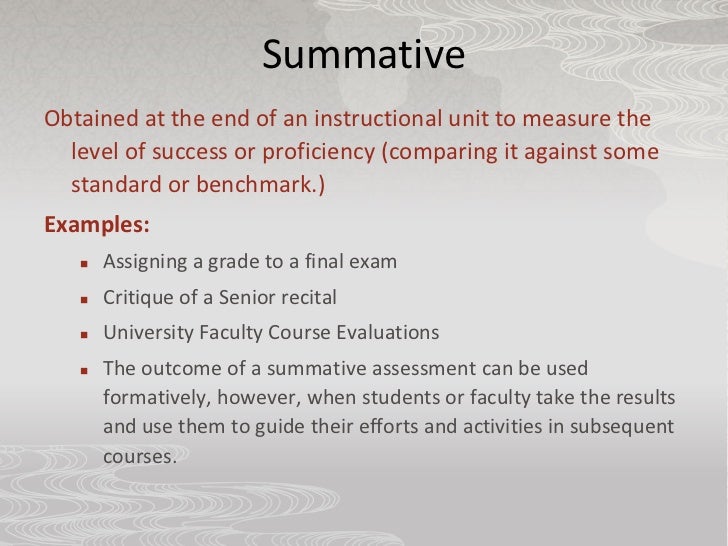 informative assessment examples Basic education curriculum guide to sustain, deepen and focus on.