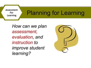 Assessment and evaluation | PPT