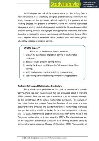 Assessment And Evaluation In Mathematics A Compilation | PDF
