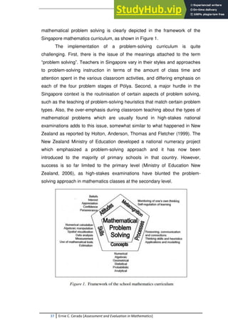 Assessment And Evaluation In Mathematics A Compilation | PDF