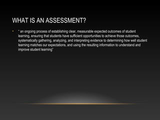 Assessment and evaluation of learning plan | PPT